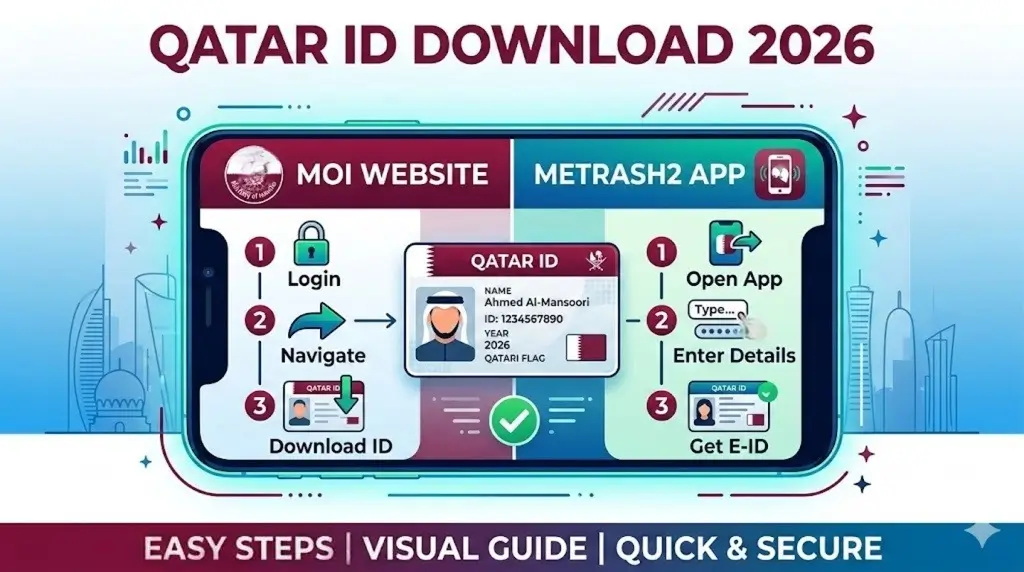 Qatar ID Download 2026 Easy Steps via MOI & Metrash App