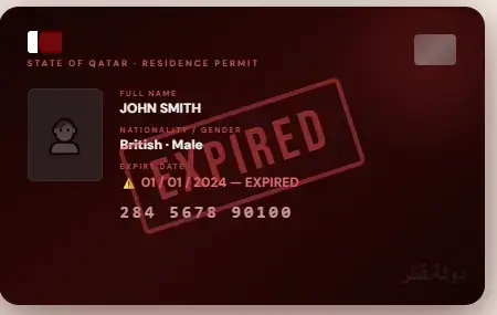 Qatar ID is Expired