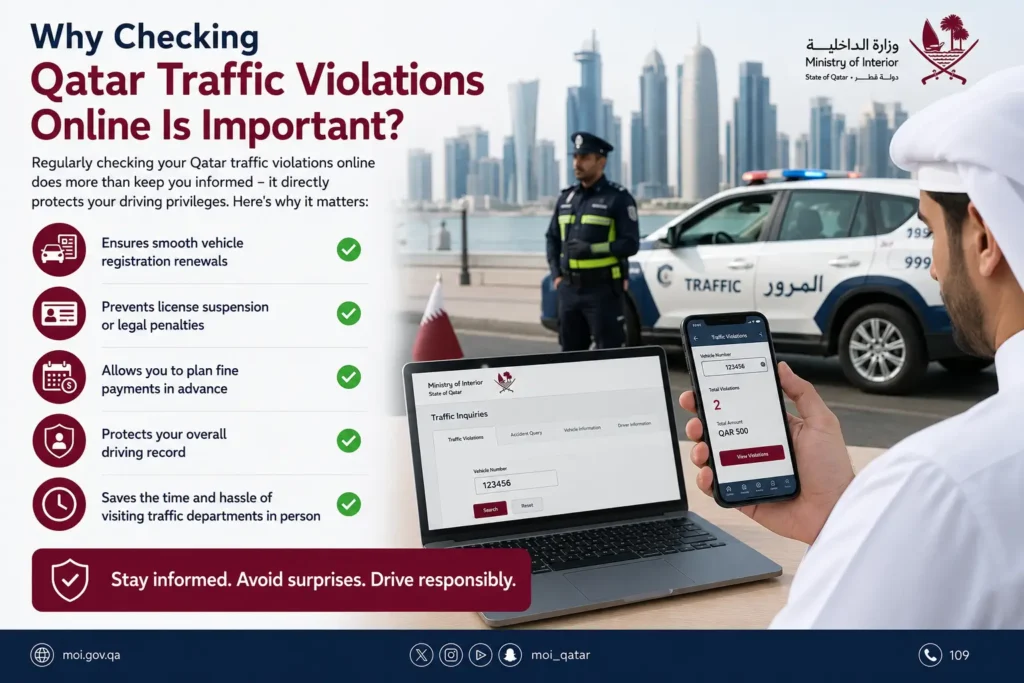 Why Checking Qatar Traffic Violations Online Is Important
